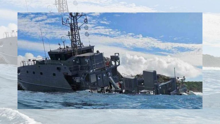 High-tech Guardian-class patrol boat runs aground on first voyage in Fiji