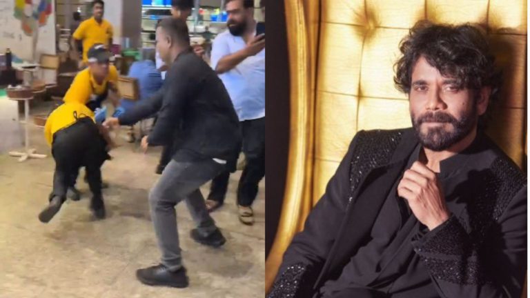 Indian superstar Nagarjuna apologises after his security pushes fan away