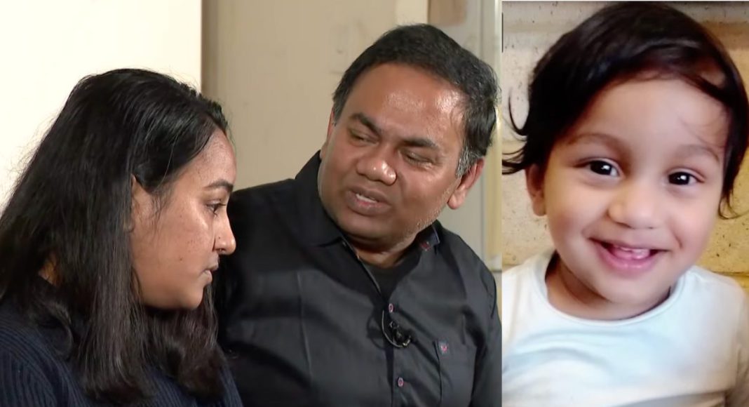 Sandipan's parents, Sanjoy and Saraswati Dhar; Image Source: Screeshots ABC Video Sandipan's parents, Sanjoy and Saraswati Dhar; Image Source: Screeshots ABC Video
