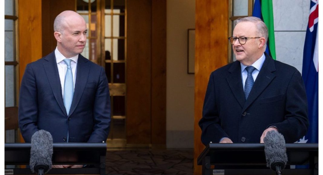 Prime Minister Anthony Albanese with newly appointmented of Chair of the Climate Change Authority (CCA) Matt Kean; Image Source: @PM&C