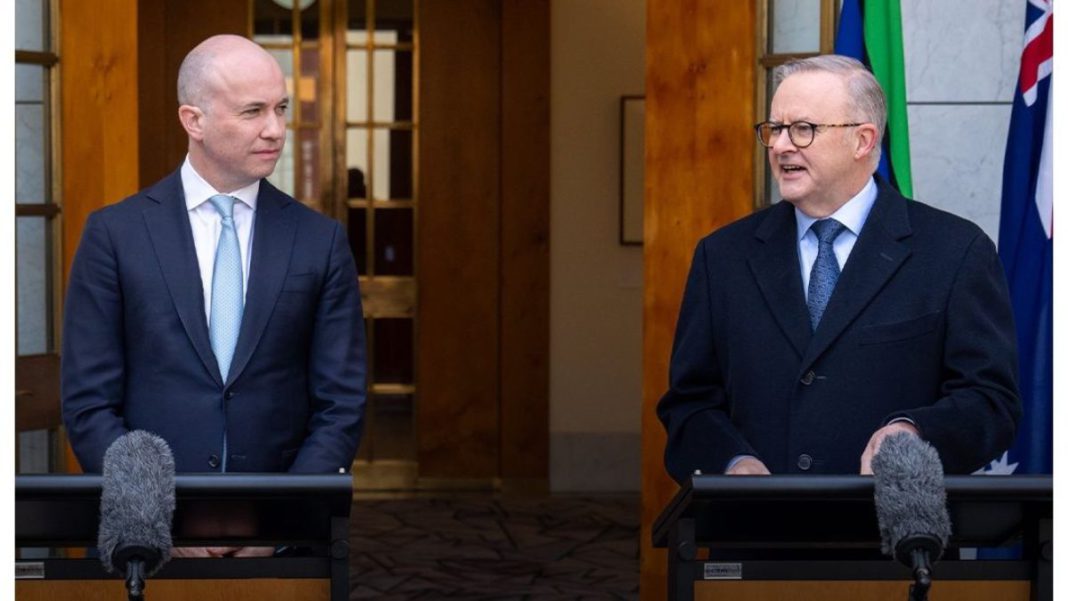 Prime Minister Anthony Albanese with newly appointmented of Chair of the Climate Change Authority (CCA) Matt Kean; Image Source: @PM&C