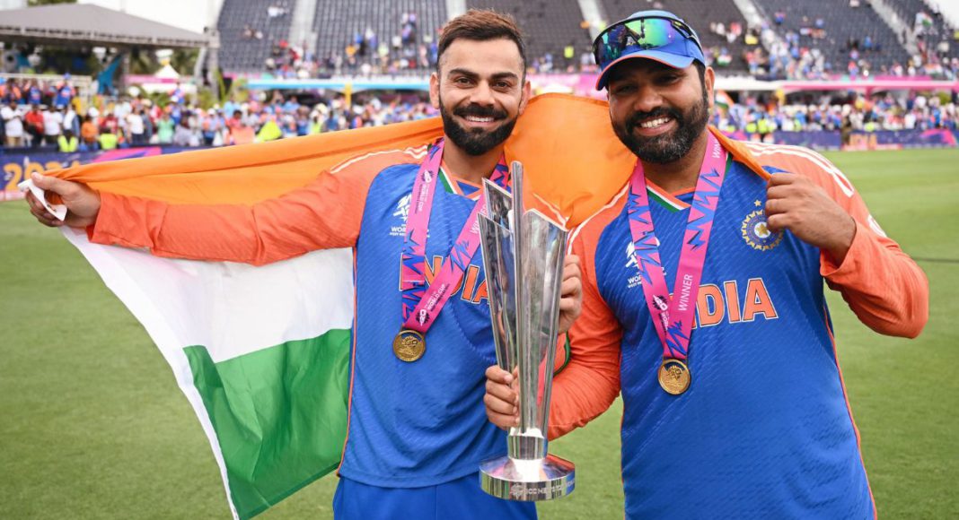 Image: Virat Kohli and Rohit Sharma after winning the ICC T20 World Cup (Source: BCCI - X)