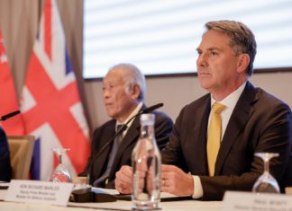 Deputy PM Richard Marles at Shangri-La Dialogue in Singapore: Image Source; X @RichardMarlesMP