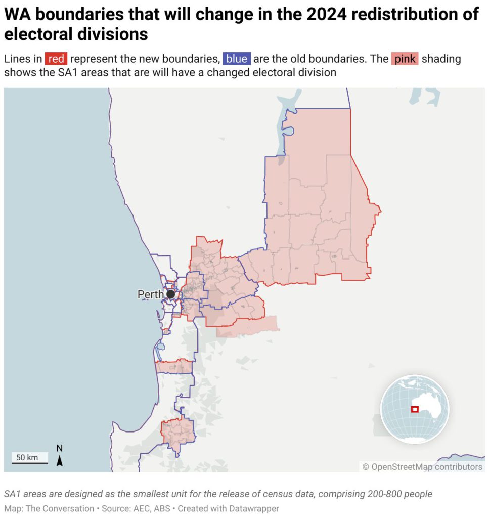 wa boundaries that will change in the 2024 redistribution of electoral divisions 54