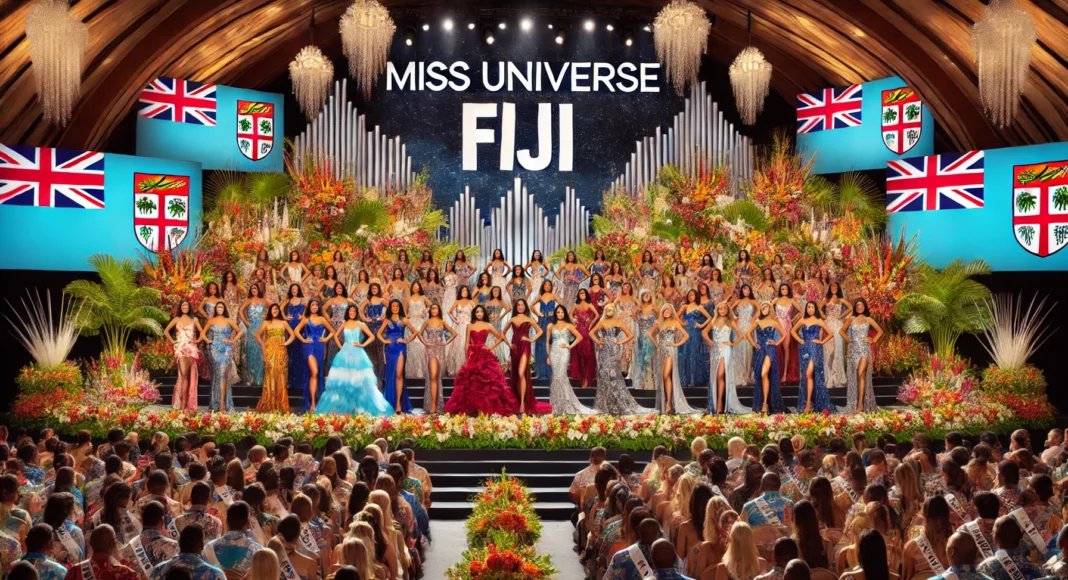 A grand stage set for the Miss Universe Fiji Beauty Pageant; Image Source- AI generated by TAT team
