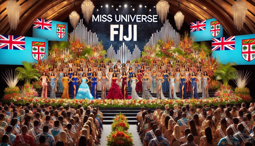A grand stage set for the Miss Universe Fiji Beauty Pageant; Image Source- AI generated by TAT team