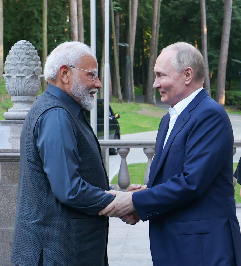 Russian President Vladimir Putin and Indian Prime Minister Narendra Modi; Image Source: PIB
