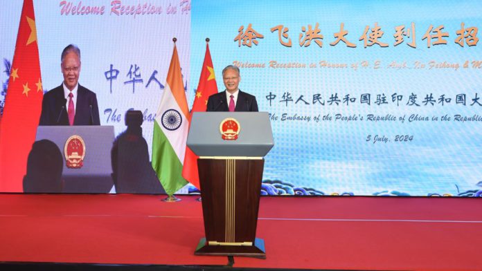 Image: Xu Feihong, Ambassador of China to India at the Welcome Reception (Source: X)
