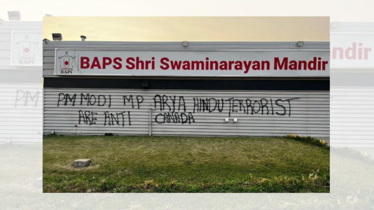 Hindu temple vandalised in Canada amid growing global Hinduphobia