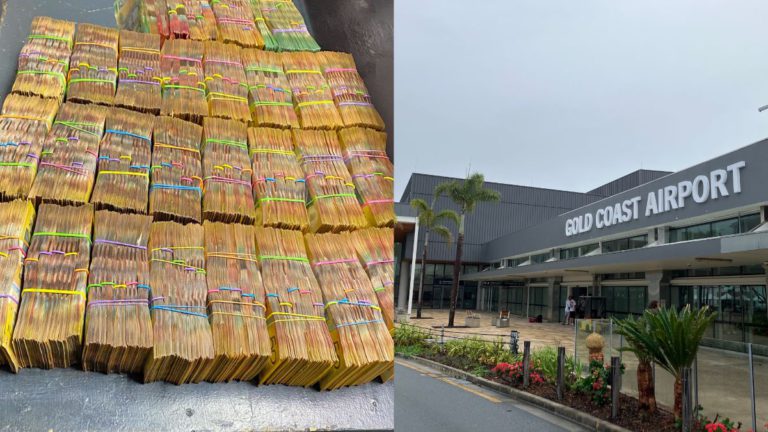 34-year-old man charged after $830,000 in cash found at Gold Coast Airport