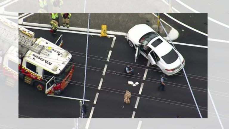 Four, including a police officer, injured in car crash and stabbing incident in Sydney