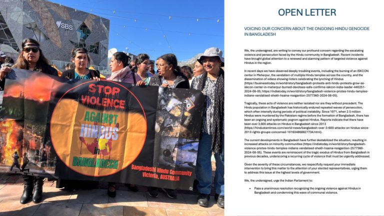 Open Letter: Authors and Academics urge Indian Parliament to pass resolution against violence against Hindus in Bangladesh