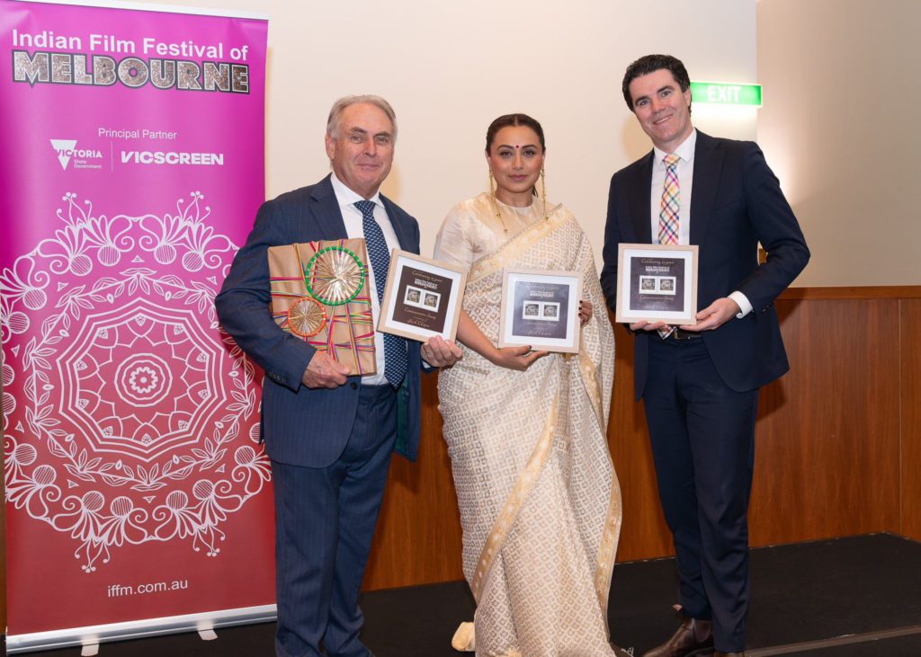 IFFM 2024: Celebrating Indian Cinema Rani Mukerji Unveils 'Yash Chopra Commemorative Stamp' at Australian Parliament 4 image 1 4