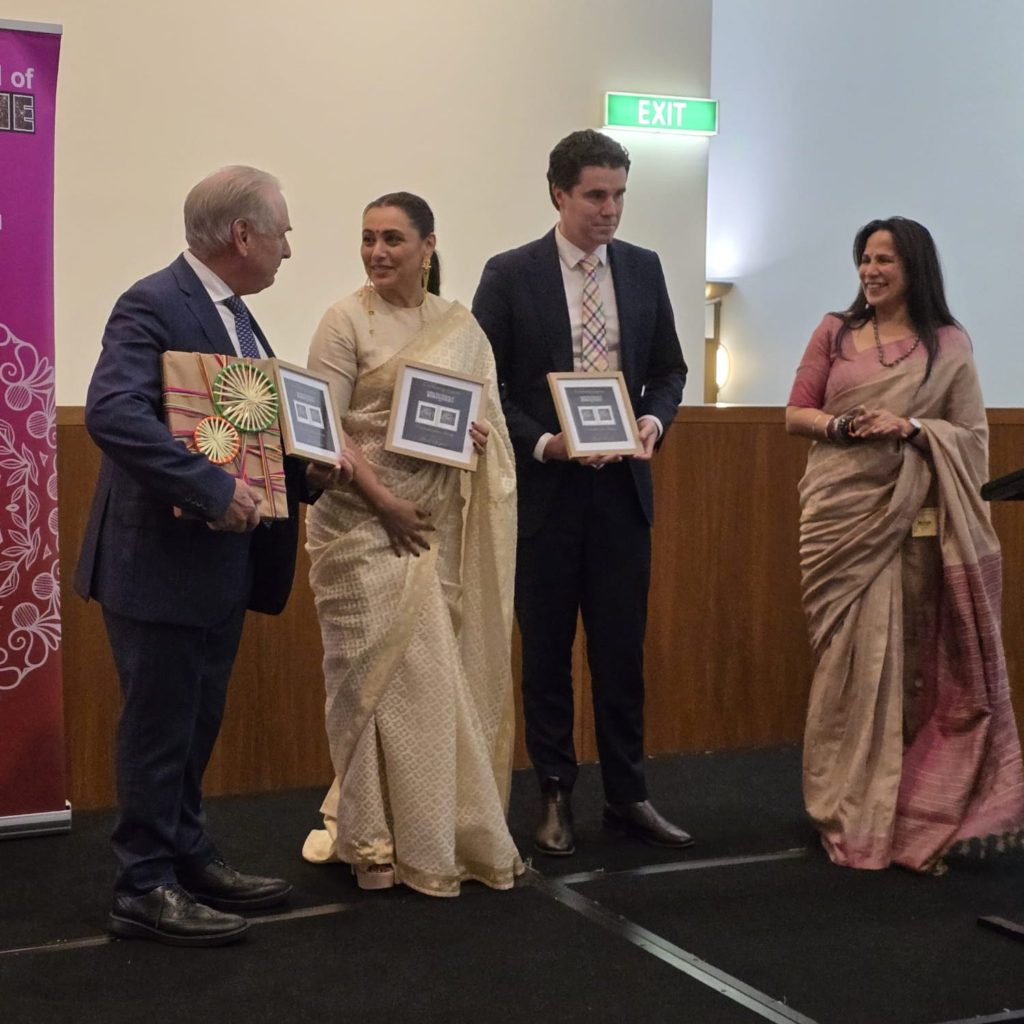 IFFM 2024: Celebrating Indian Cinema Rani Mukerji Unveils 'Yash Chopra Commemorative Stamp' at Australian Parliament 6 image 3 6