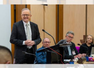 Newspoll remains tied at 50–50, but Albanese’s net approval slumps