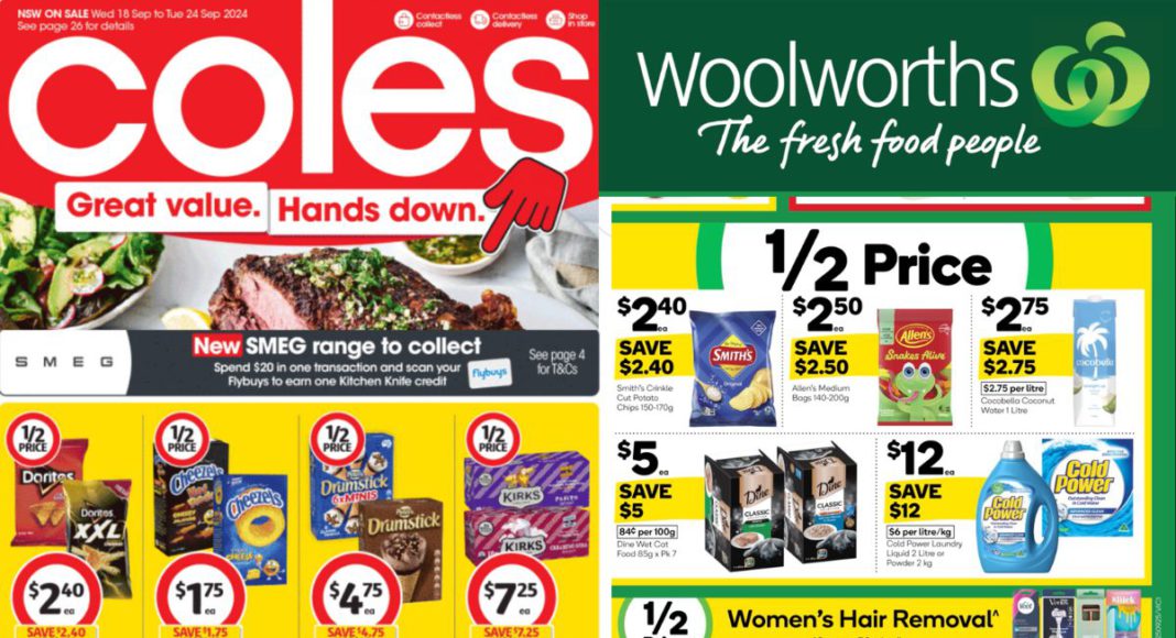 Coles and Woolworths catalogue- Image Source; Marketing Material