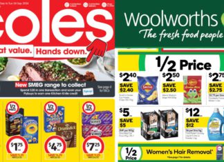 Coles and Woolworths catalogue- Image Source; Marketing Material