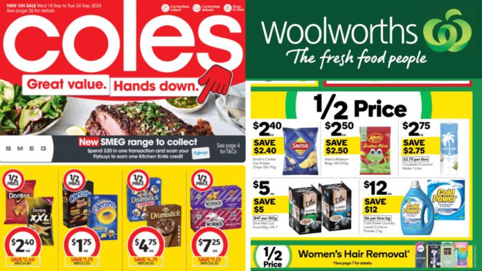 Coles and Woolworths catalogue- Image Source; Marketing Material