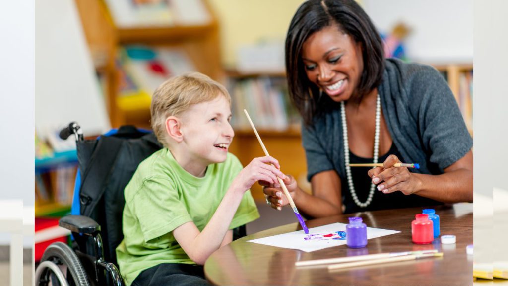 Disabled Child and Carer Image Source CANVA 1