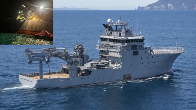 Oil spill fears after fuel-laden New Zealand navy ship sinks in Samoa