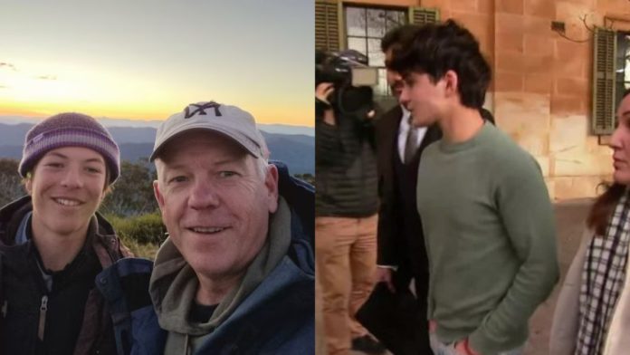 Image: Charlie Stevens died after being hit by a car at Schoolies celebrations in November. (Supplied: SA Police) and Dhirren Randhawa pleaded guilty to aggravated driving without due care and leaving the scene of a crash (Source: Nine News screenshot)