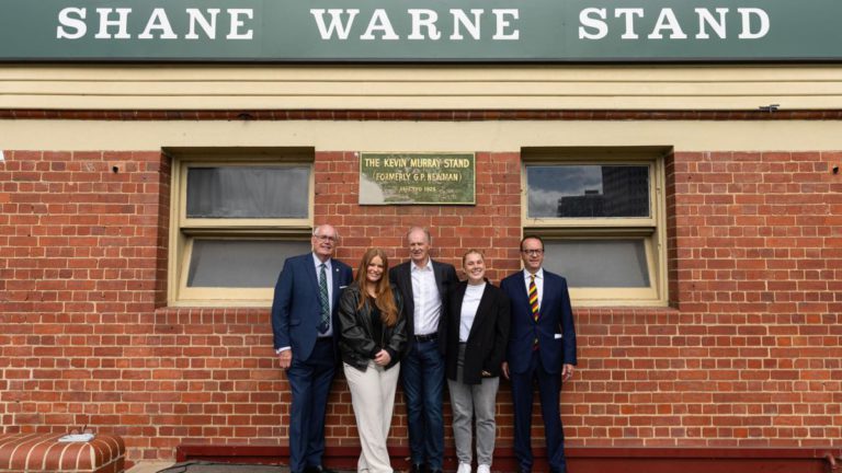 Shane Warne Stand unveiled at Melbourne’s Junction Oval
