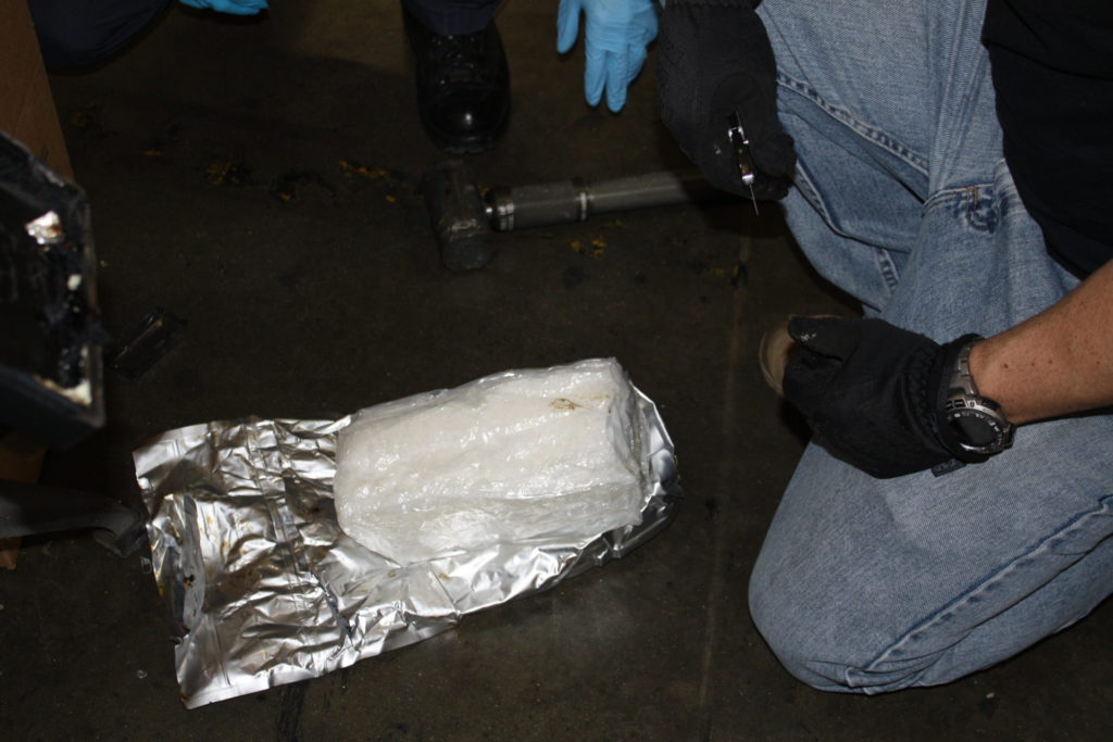 Illicit drugs contained inside audio equipment 1