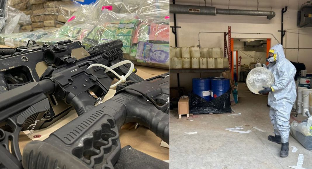 Image: Site was used for export including fentanyl, methamphetamine and cocaine (Source: RCMP)