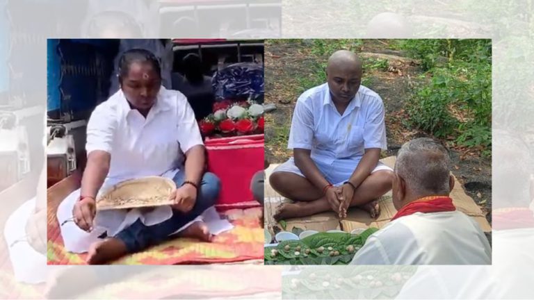 Daughter breaks traditional barriers, shaves head for father’s Hindu last rites