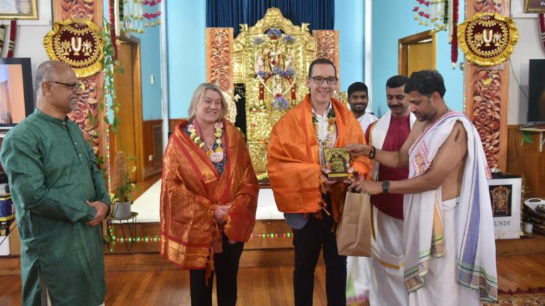 Stitt and Dimopoulos celebrate the cultural legacy of Melbourne’s Sri Venkata Krishna Brundavana temple