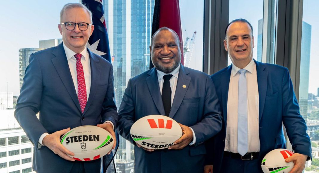 Image: Prime Minister Anthony Albanese with Prime Minister James Marape of PNG (Source: X)