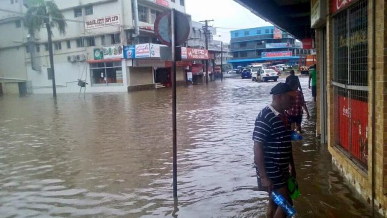 Flash floods wreak havoc as heavy rain batters Fiji