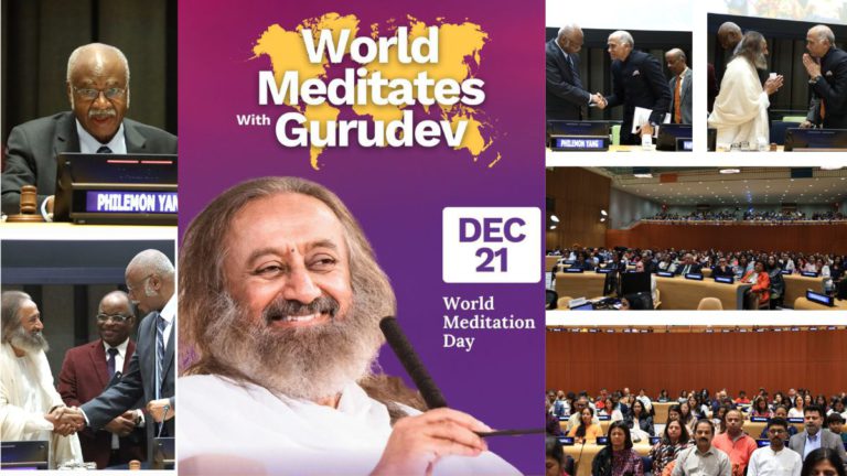 United Nations marks historic first World Meditation Day with India’s Gurudev Sri Sri Ravi Shankar as keynote speaker