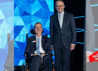 2025 Australian of the Year, Neale Daniher AO with PM Anthony Albanese; Image Source: Supplied
