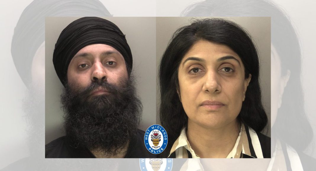 Image: Sikh Youth UK leaders Rajbinder Kaur and Kaldip Singh Lehal (Source: West Midlands Police - Website)