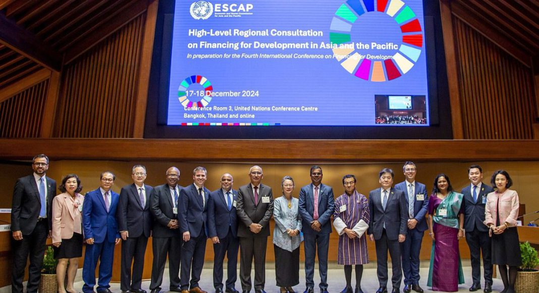 Image: Fiji's Deputy Prime Minister Biman Prasad at the High-Level Regional Consultation on Financing for Development in Asia and the Pacific, December 2024 (Source: Facebook - Fiji's Ministry of Finance)