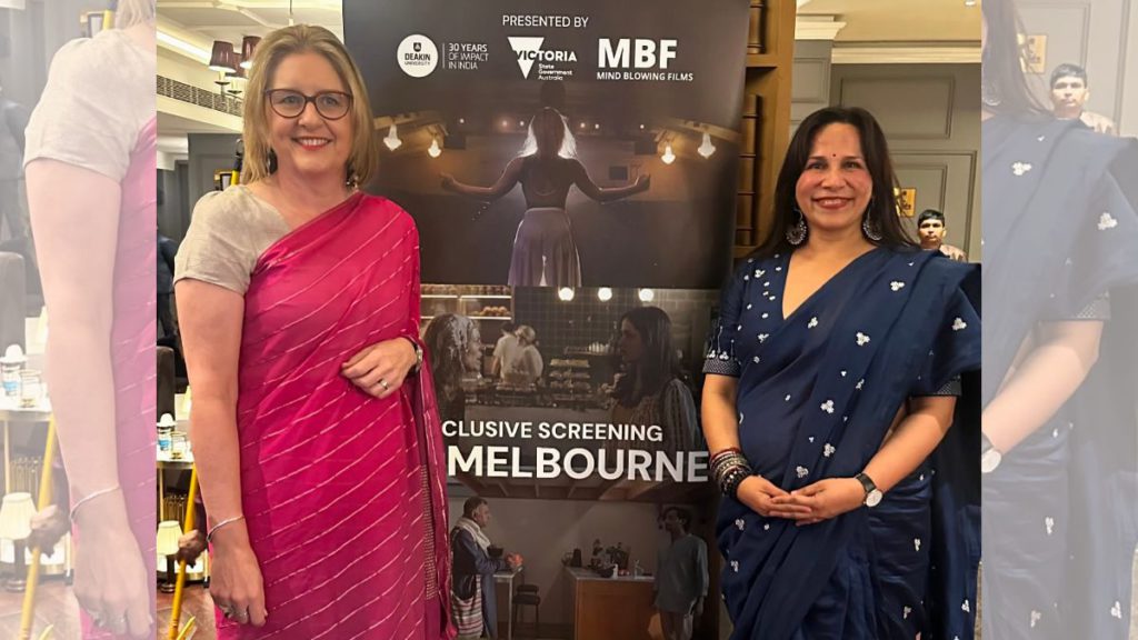 Mitu Bhowmick Lange AM with Primier Jacinta Allan; Image Source: Mind Blowing Films