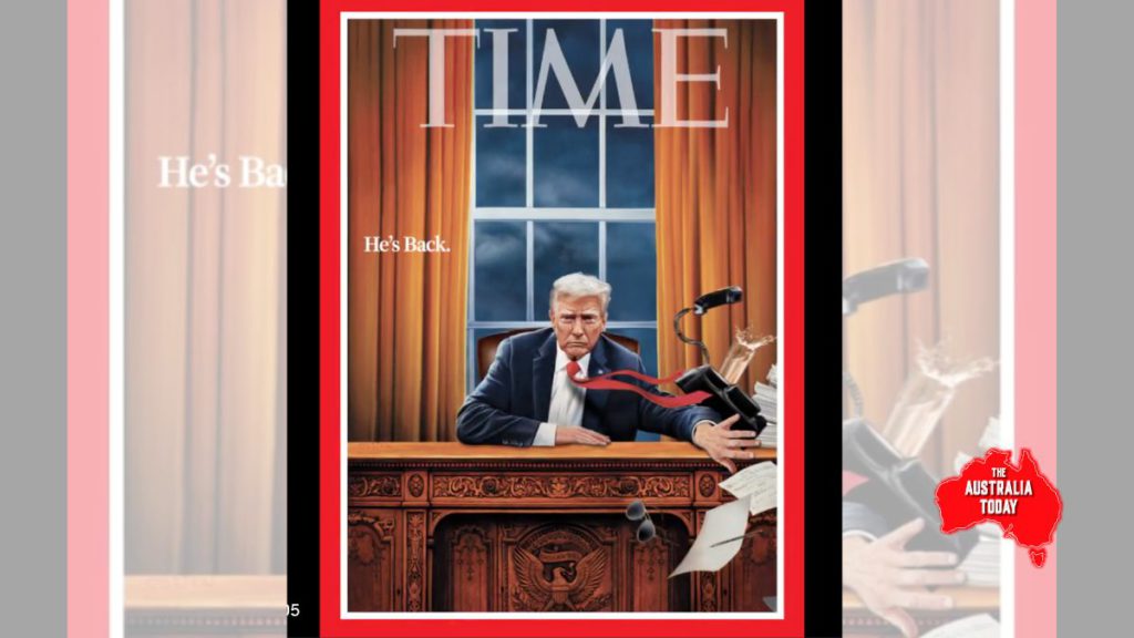 Trump signals he will start pushing for a new world order in first 100 days 3 Time magazine cover; Image Source- X @Time