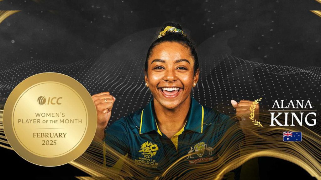 Alana King named ICC Player of the Month for February after Ashes heroics 2 Alana King, Women's Player of the Month- Image Source- ICC