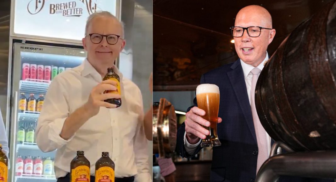 Anthony Albanese and Peter Dutton at campaign trail- Image Source- Supplied