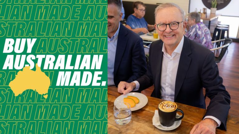 ‘Buy Australian Made’: Albanese urges support for local products as Trump’s tariffs bite