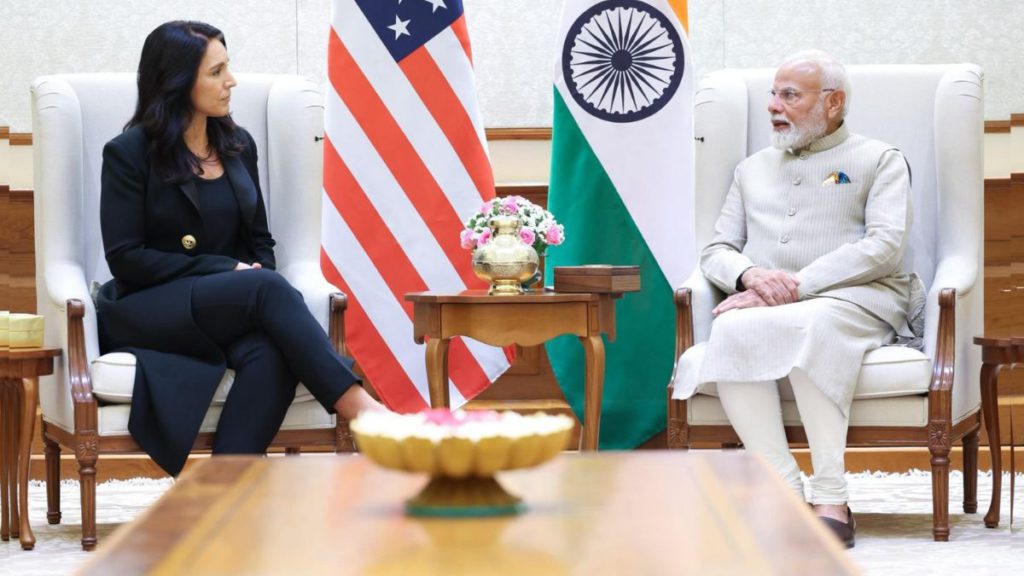 PM Narendra Modi meets US Director of National Intelligence Tulsi Gabbard- Image Source- PIB