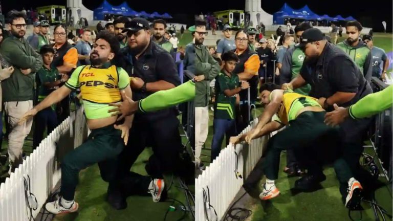 Pakistani cricketer clashes with spectators amid abuse and slogans in New Zealand
