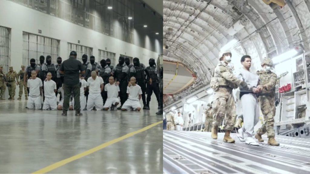 Criminals deported by USA; Image Source; Screenshot of a video on social media X