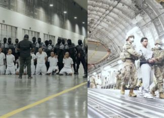 Criminals deported by USA; Image Source; Screenshot of a video on social media X