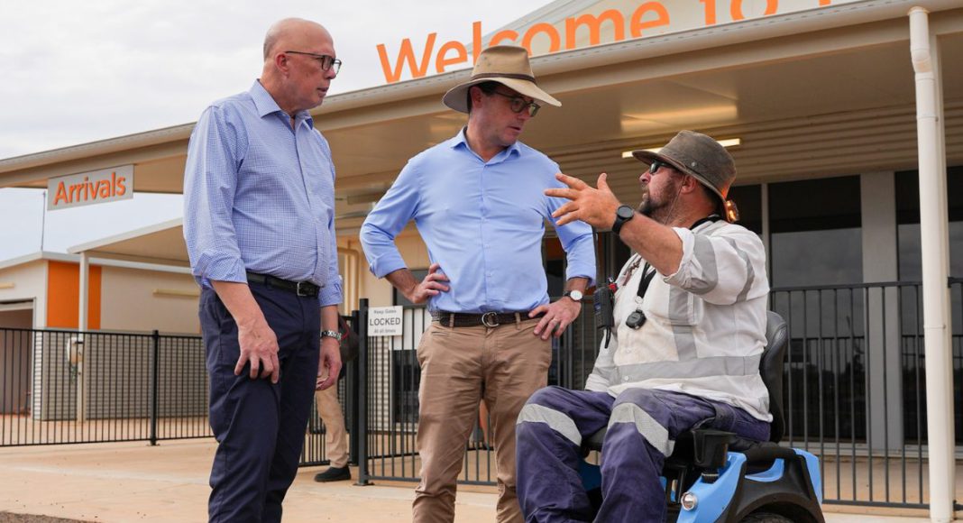 Opposition Leader Peter Dutton and Nationals Leader David Littleproud; Image-Source-Supplied-Liberal-Party-handout