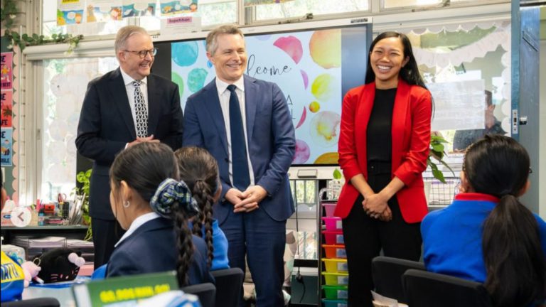 Albanese tells western Sydney kids to dream big as Labor eyes Fowler comeback