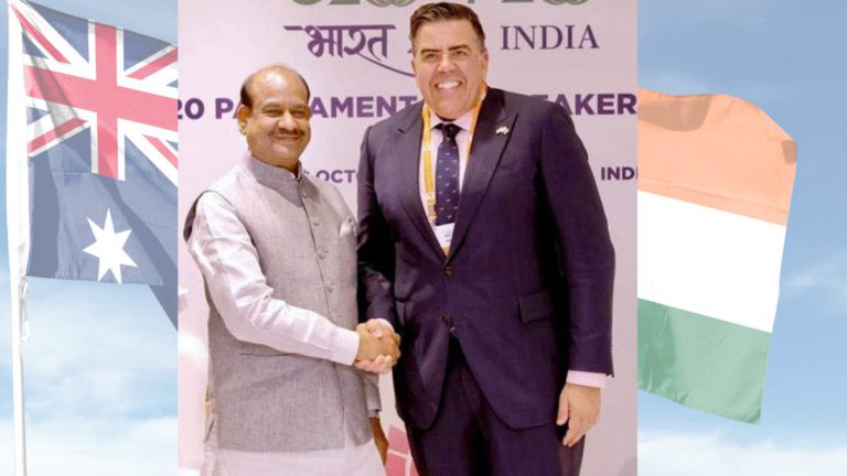 Indian Lok Sabha Speaker congratulates re-elected Speaker Milton Dick