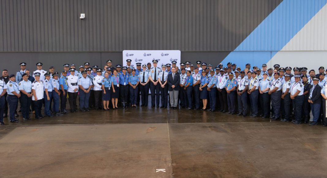Image: UN Peacekeeping training cohort at Pinkenba 2 (Source: AFP)
