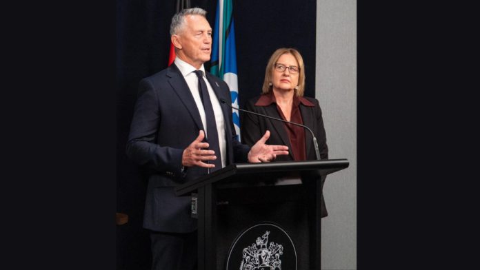 Image: Mike Bush, new Chief Commissioner of Victoria Police, with Premier Jacinta Allan (Source: Facebook - Jacinta Allan)
